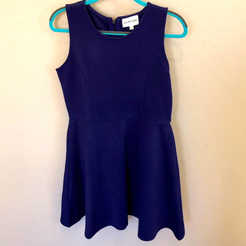 2/$25 Olive + Oak deep blue dress EUC size L